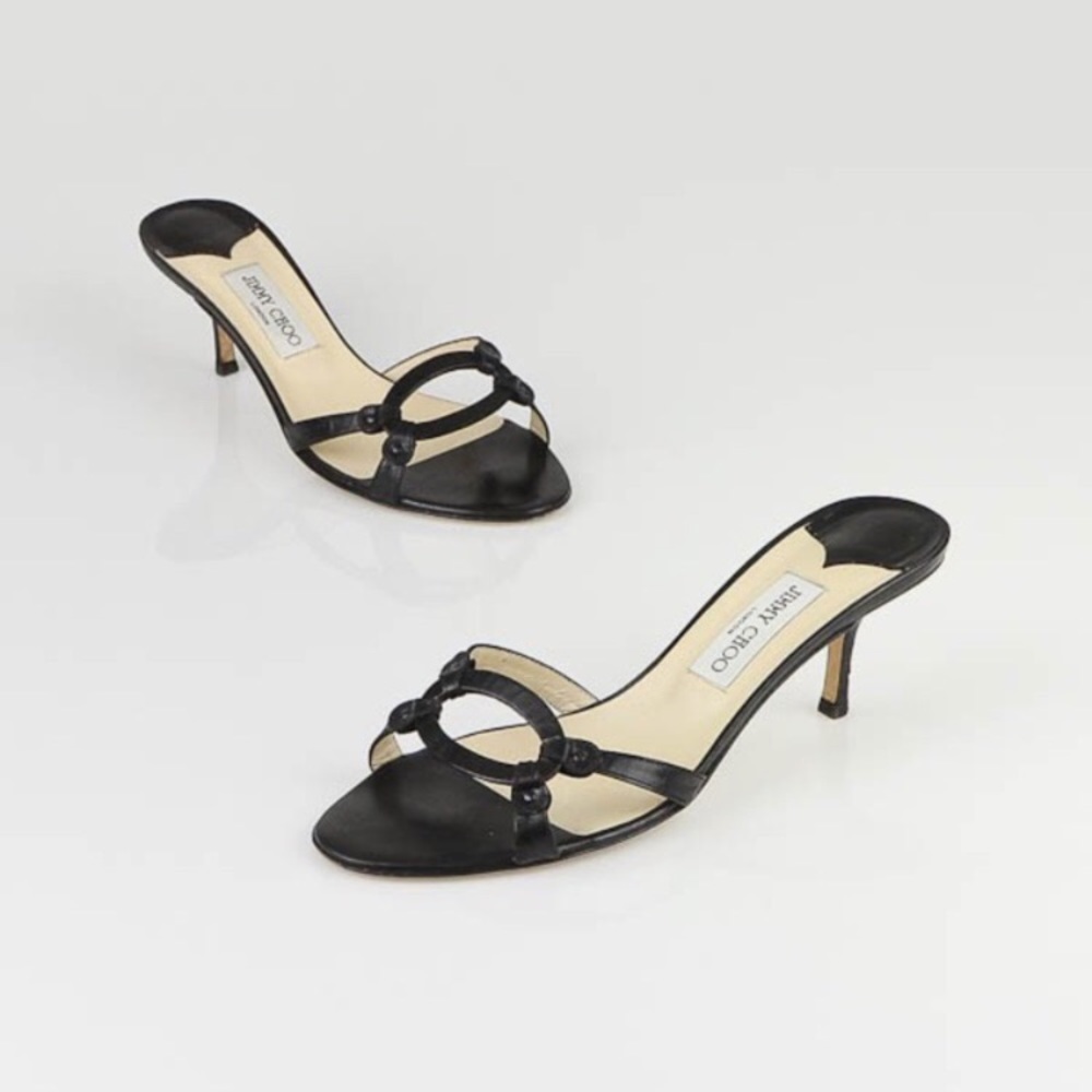Gorgeous Jimmy Choo black kitten heels
